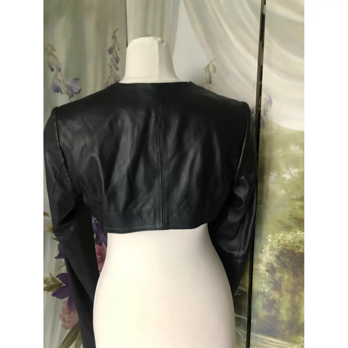 Buy Elisabetta Franchi Leather biker jacket online