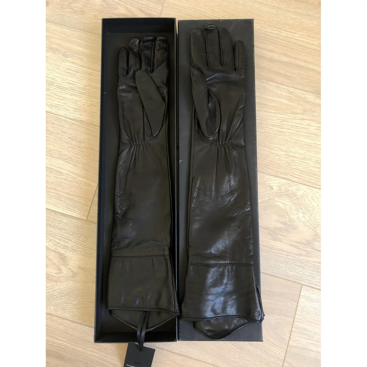 Buy Elisabetta Franchi Leather long gloves online