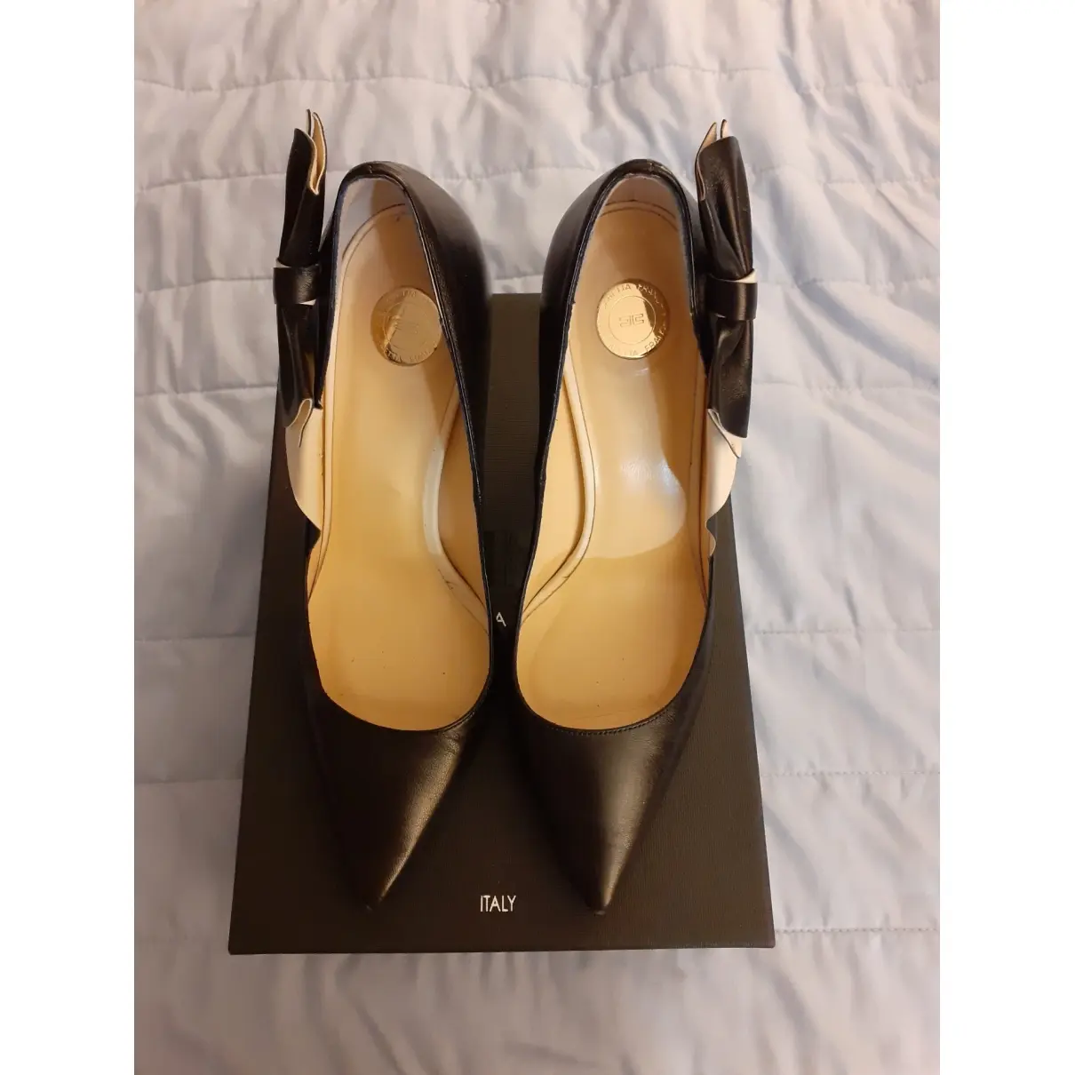 Elisabetta Franchi Leather heels for sale