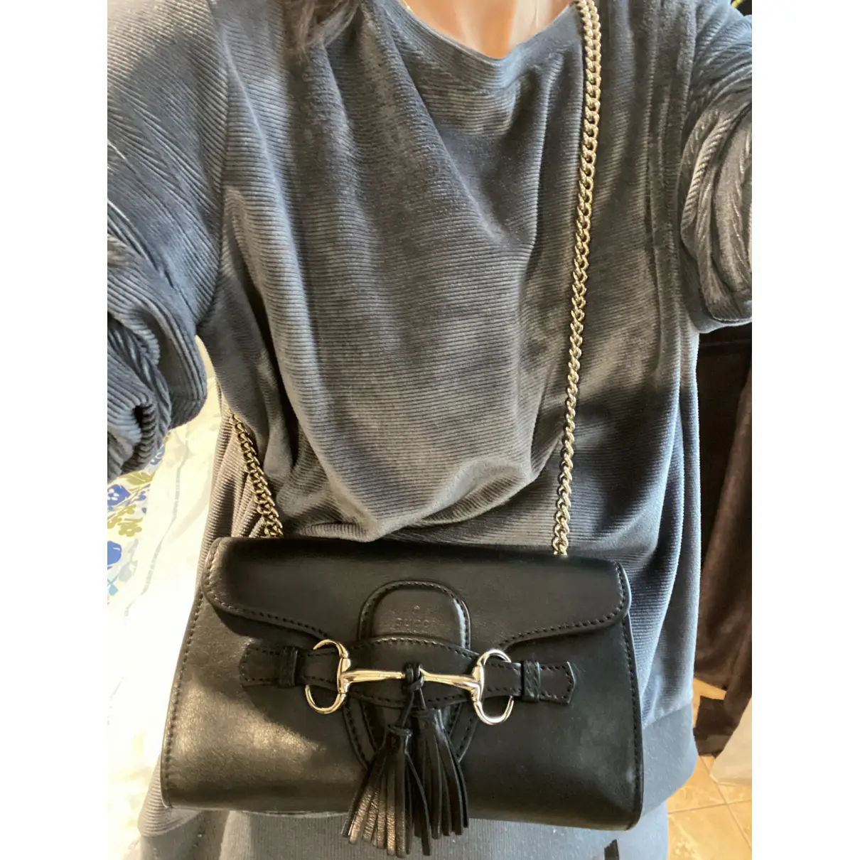 Emily leather clutch bag Gucci