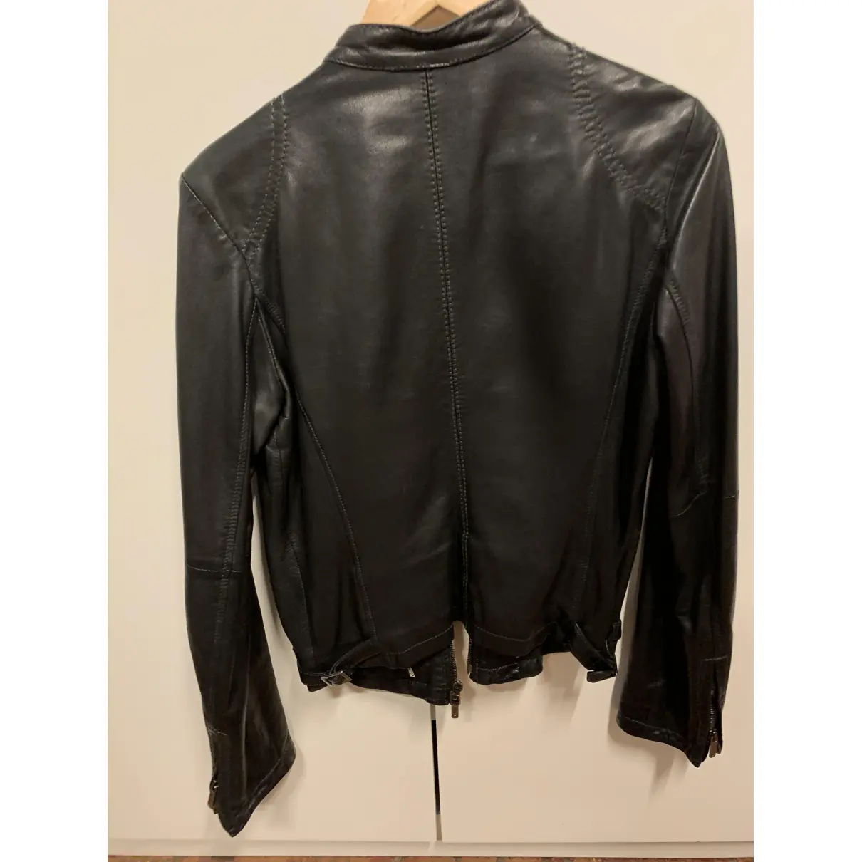 Buy Emporio Armani Leather biker jacket online