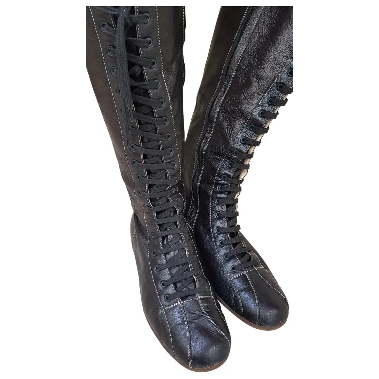Leather boots Emporio Armani - Vintage