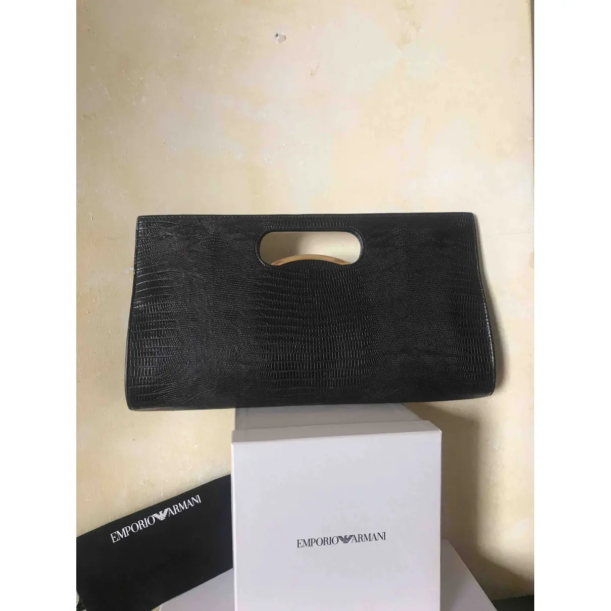 Emporio Armani Leather clutch bag for sale