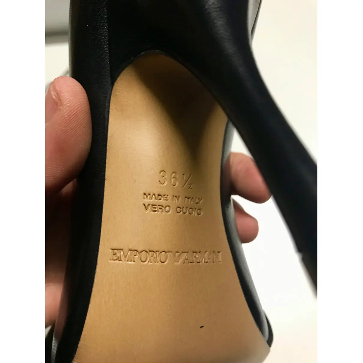 Leather heels Emporio Armani