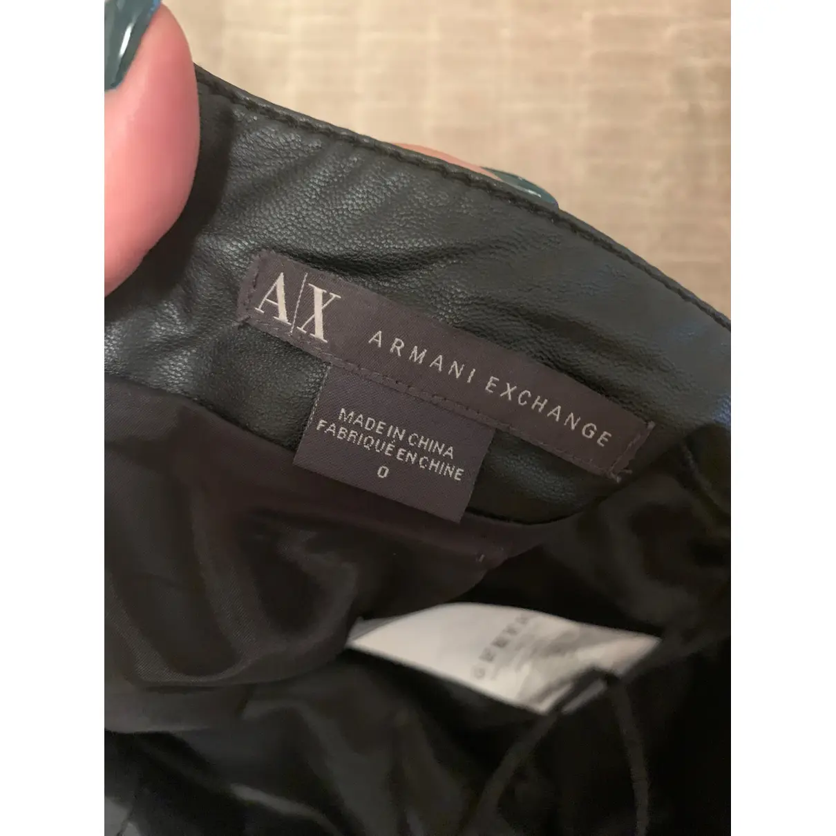 Leather mini skirt Armani Exchange