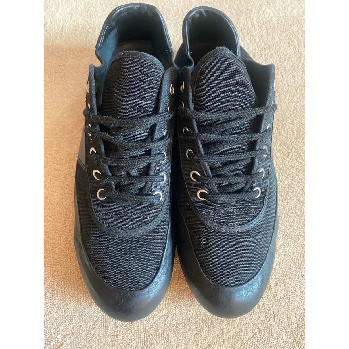 Buy Emporio Armani Leather low trainers online