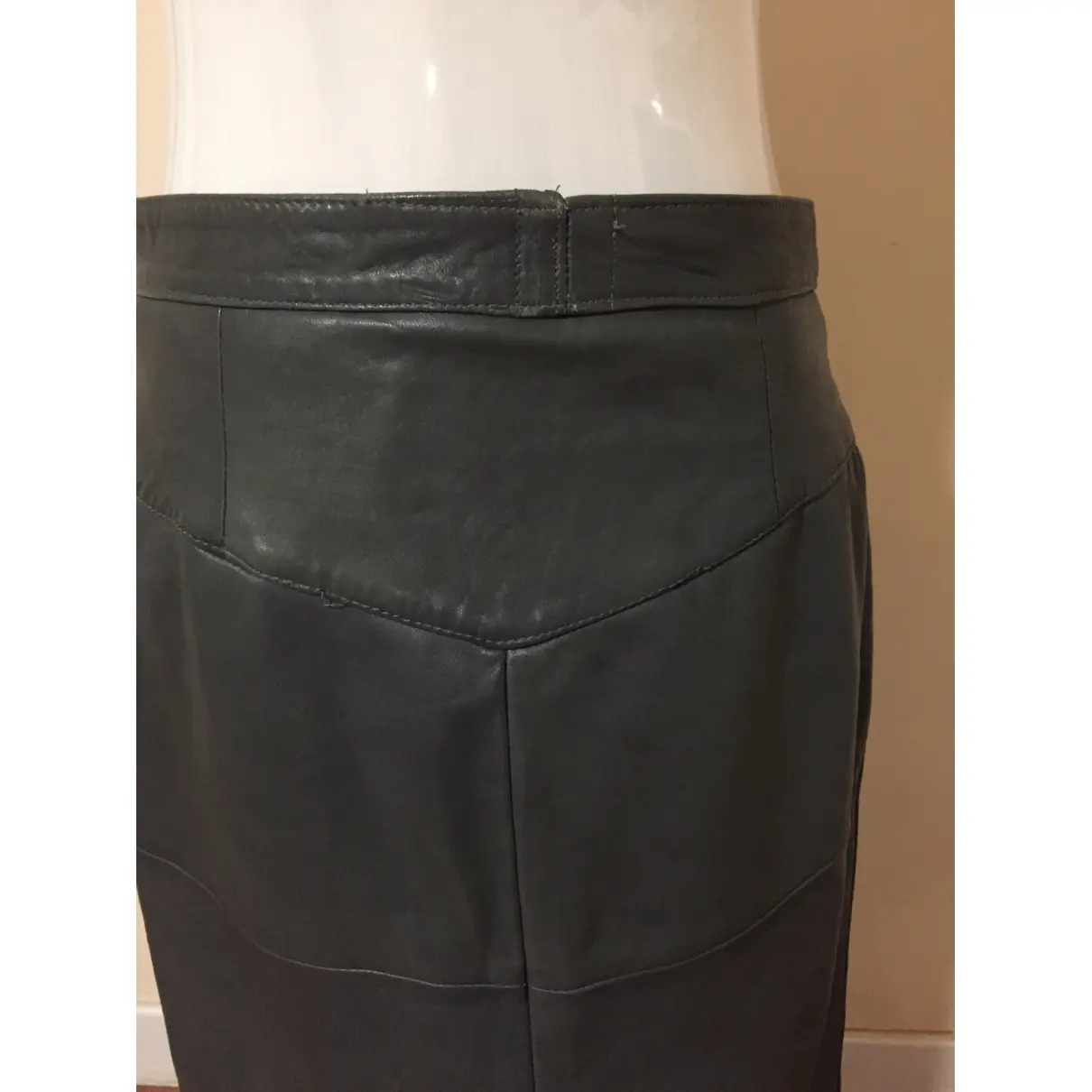 Leather mini skirt ENRICO COVERI