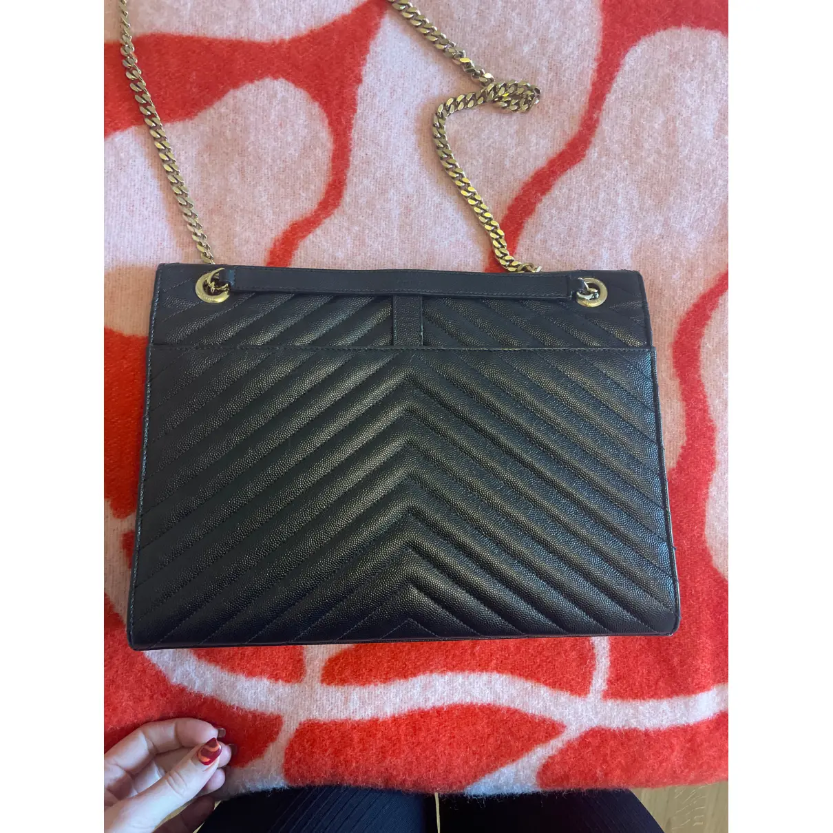 Envelope leather handbag Saint Laurent