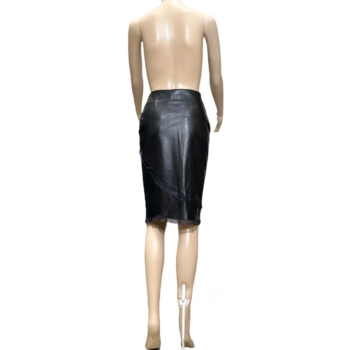 Leather mid-length skirt ERMANNO DAELLI