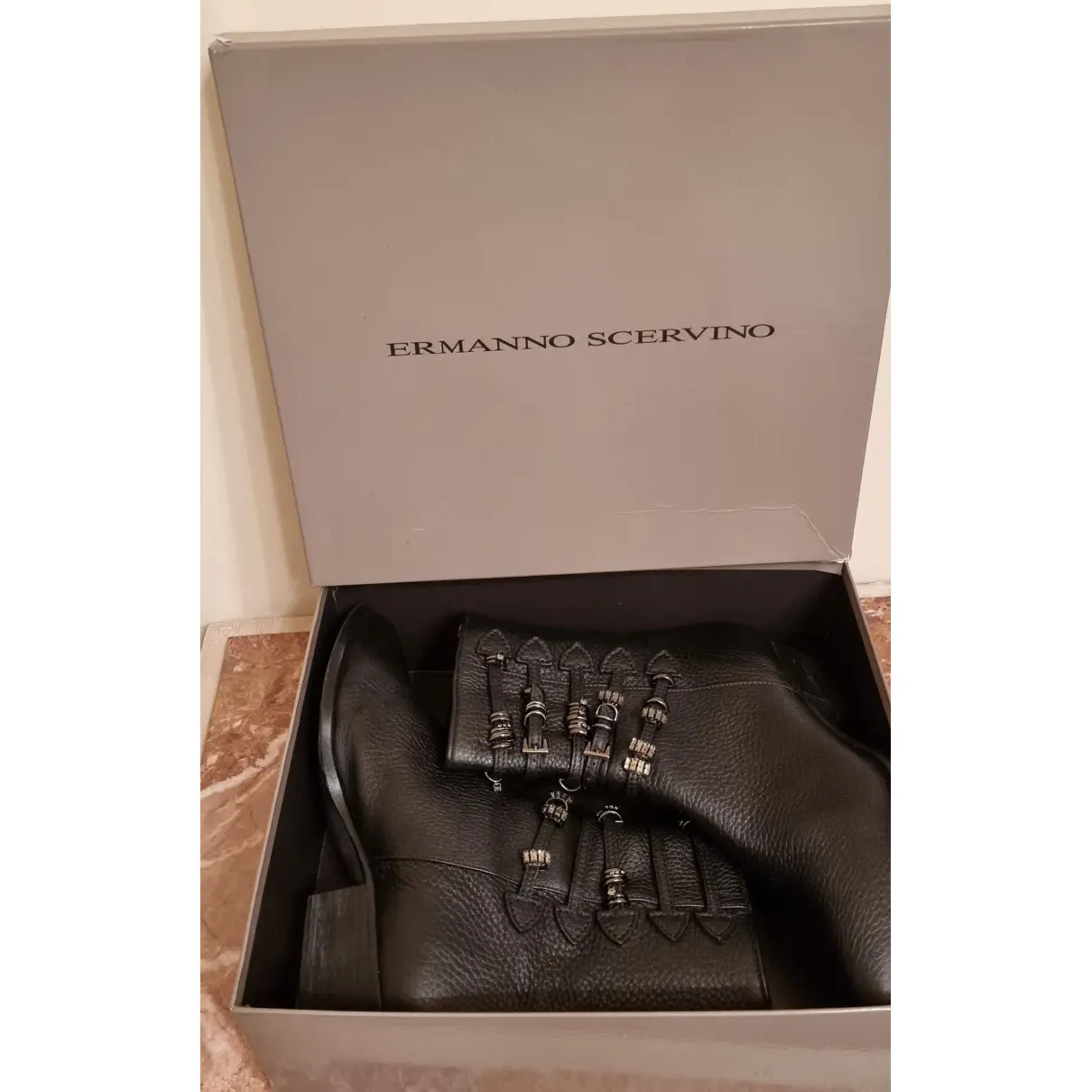 Buy Ermanno Scervino Leather ankle boots online