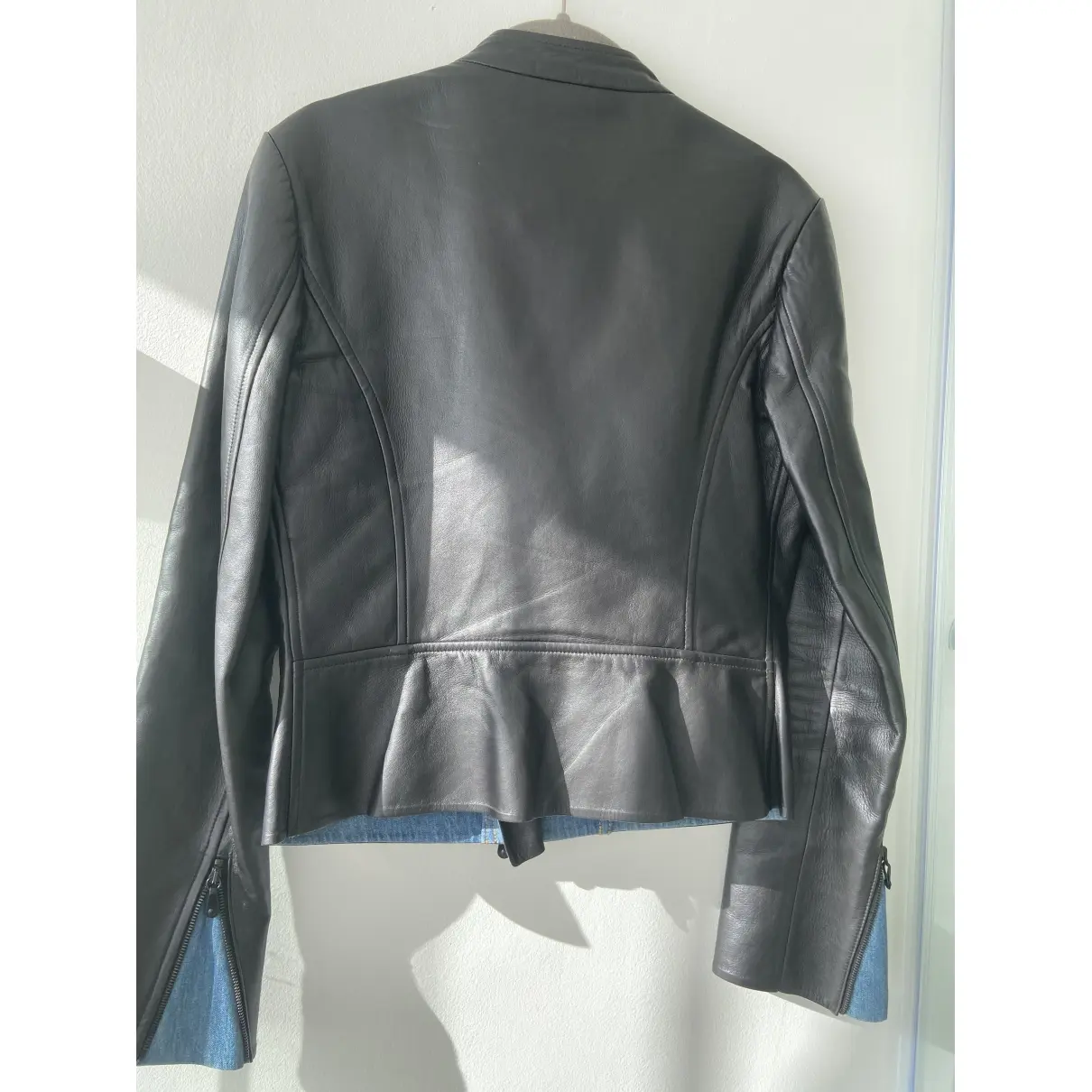Ermanno Scervino Leather biker jacket for sale