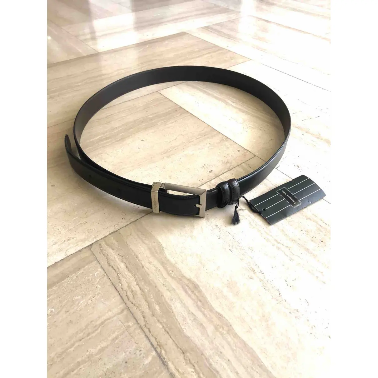 Leather belt Ermenegildo Zegna