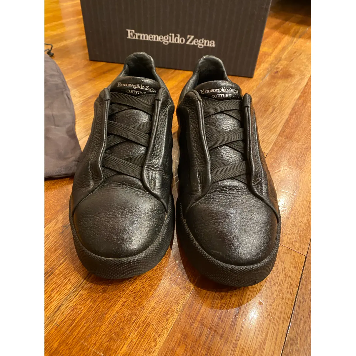 Buy Ermenegildo Zegna Leather trainers online