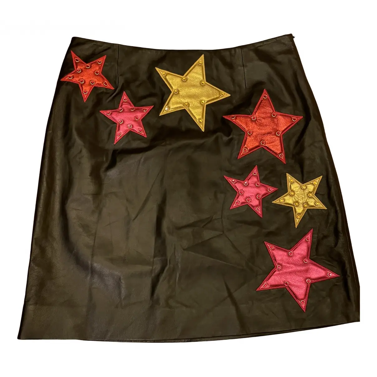 Leather mid-length skirt Escada