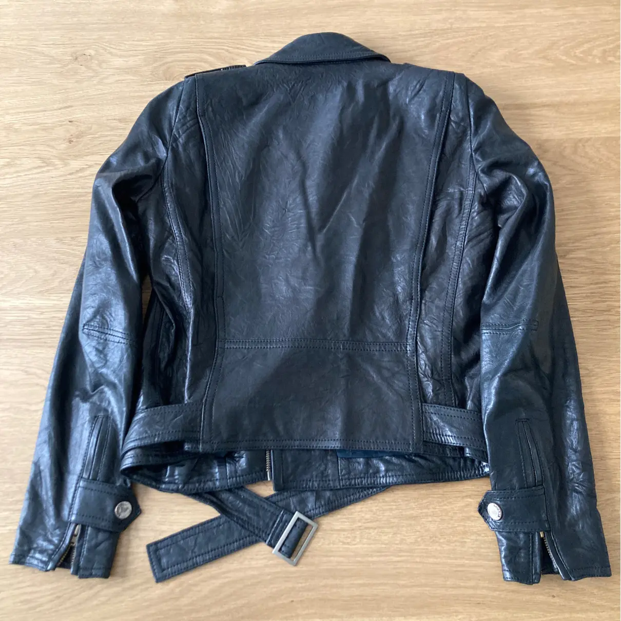 Buy Et Vous Leather biker jacket online