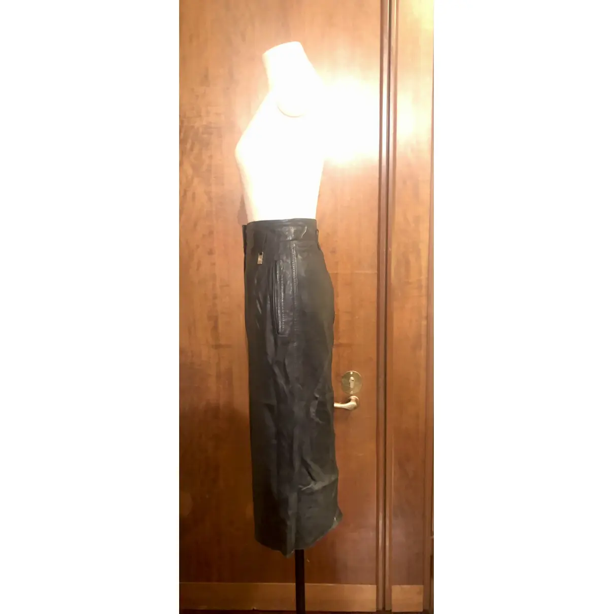 Buy Etienne Aigner Leather skirt online - Vintage