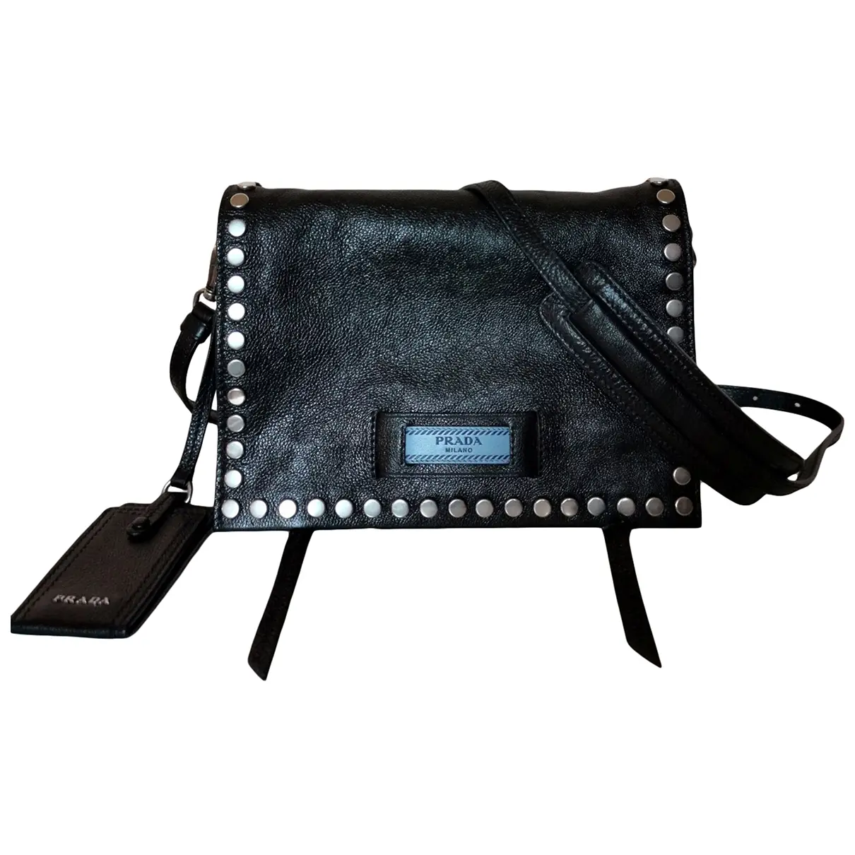 Etiquette leather crossbody bag Prada