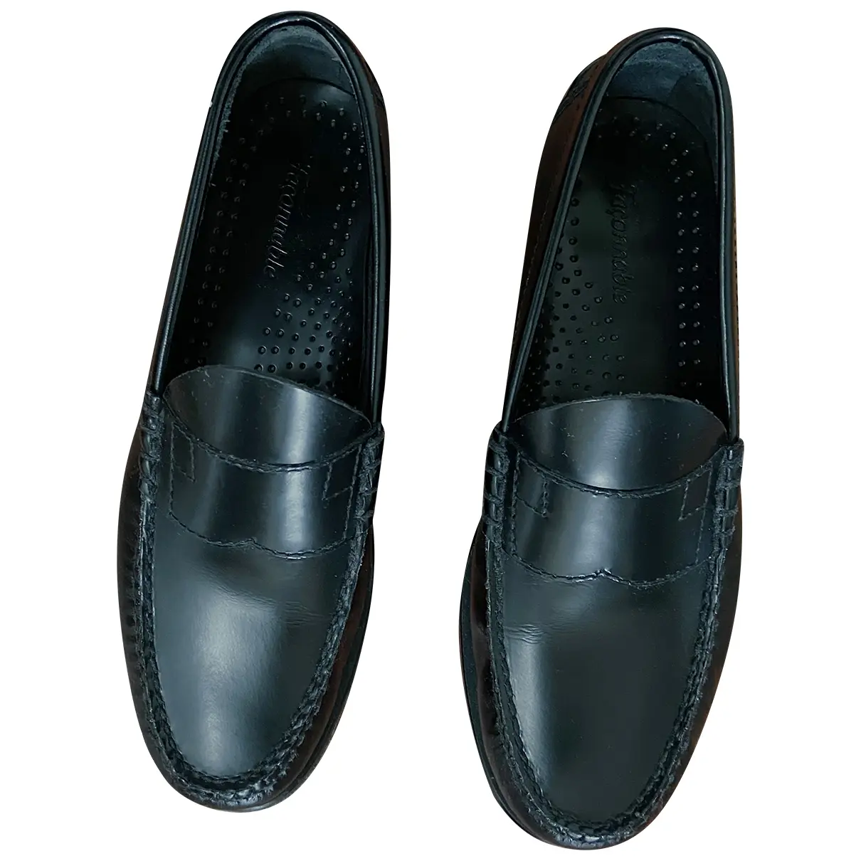 Leather flats Faconnable
