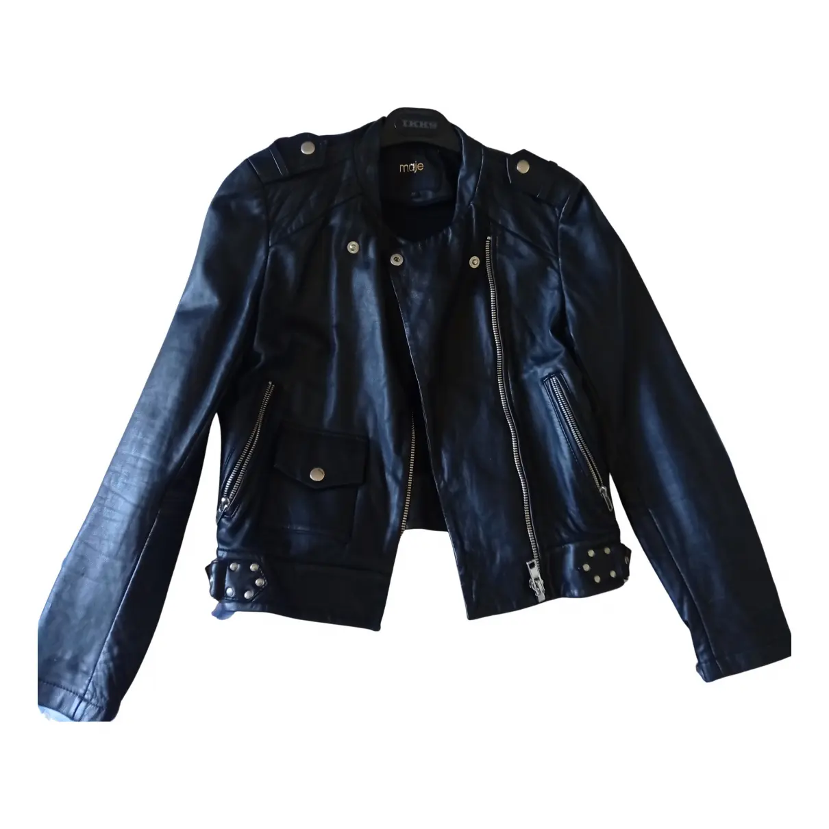 Fall Winter 2019 leather short vest Maje