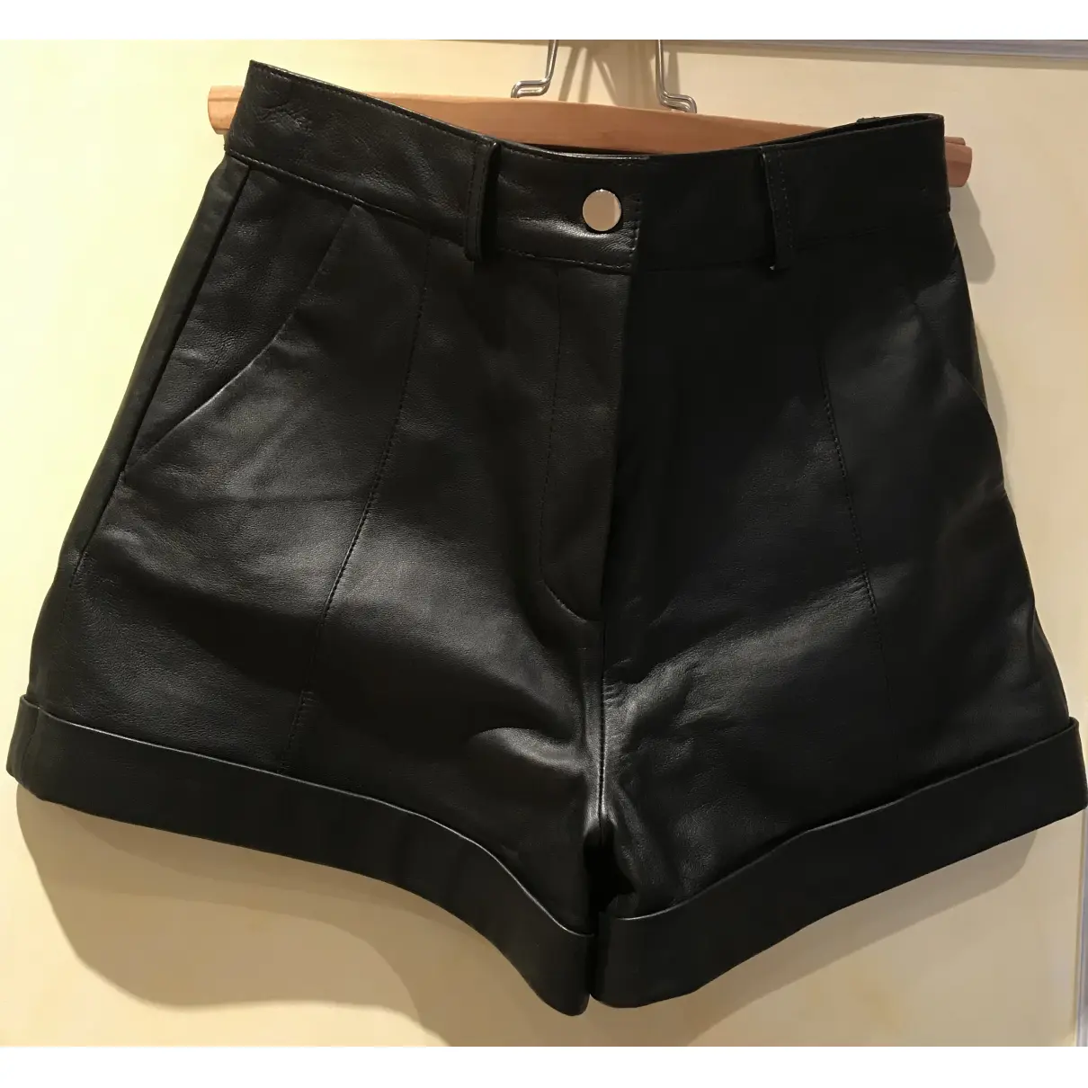 Fall Winter 2020 leather shorts Maje