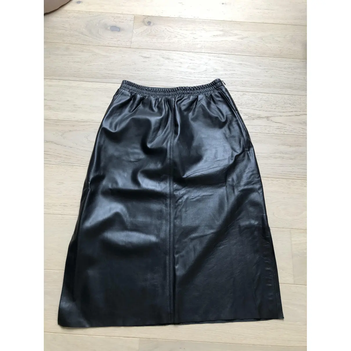 Buy Fallwinterspringsummer Leather mid-length skirt online
