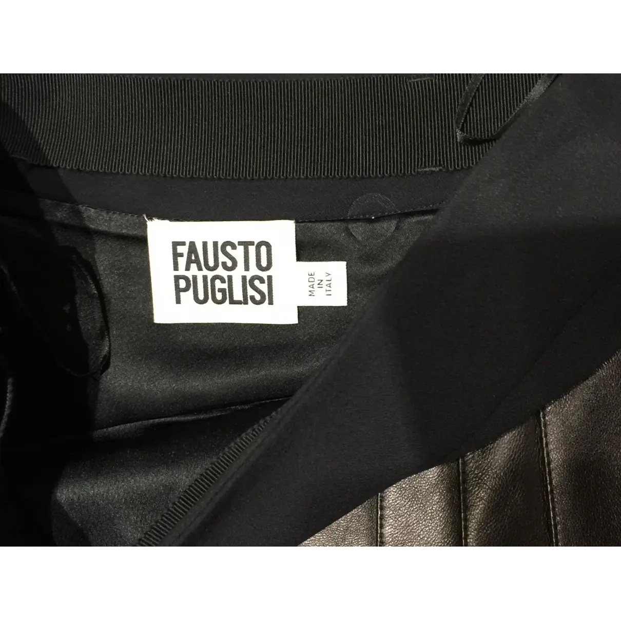 Buy Fausto Puglisi Leather mid-length skirt online