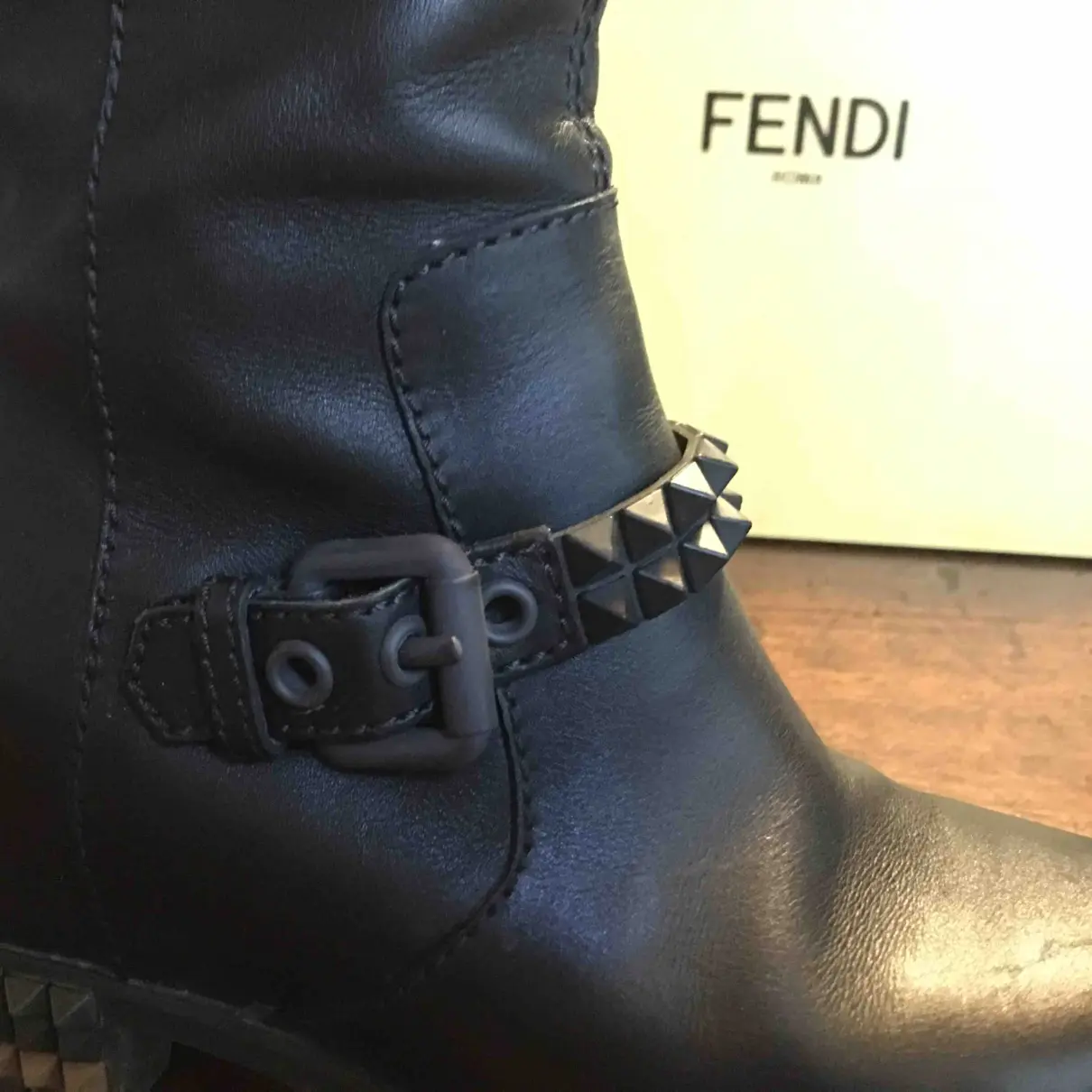 Leather ankle boots Fendi