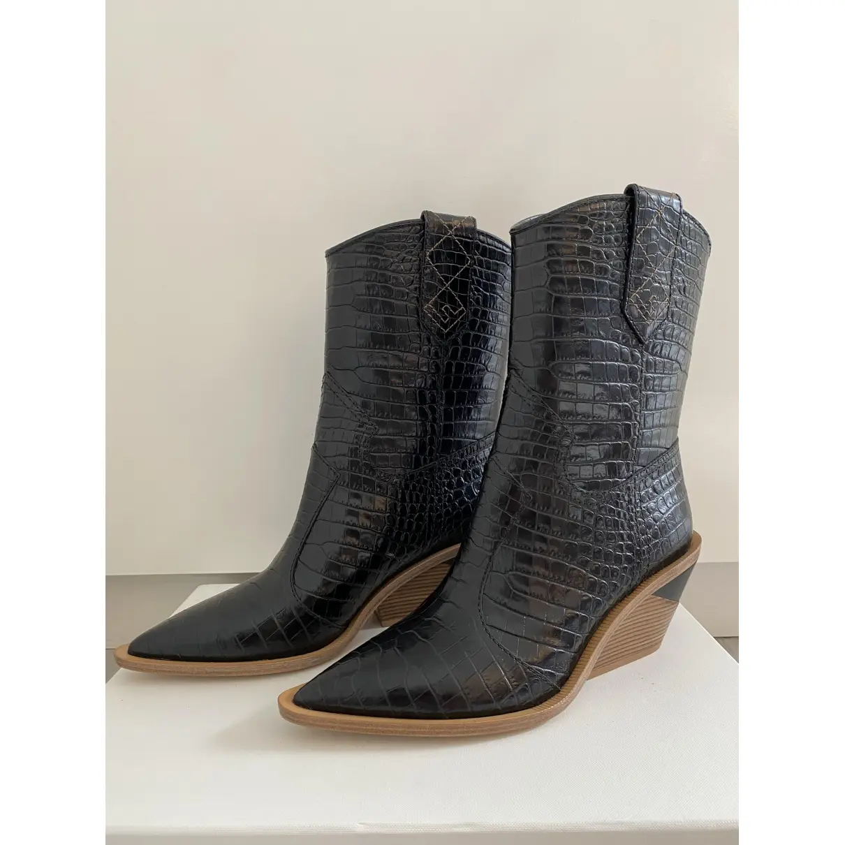 Buy Fendi Leather cowboy boots online