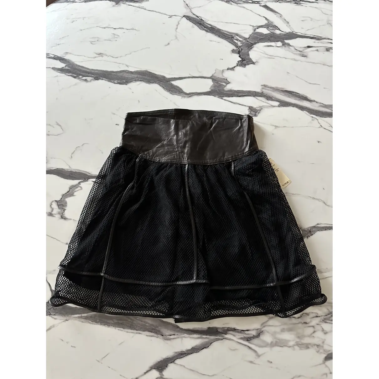 Leather mini skirt Fendi