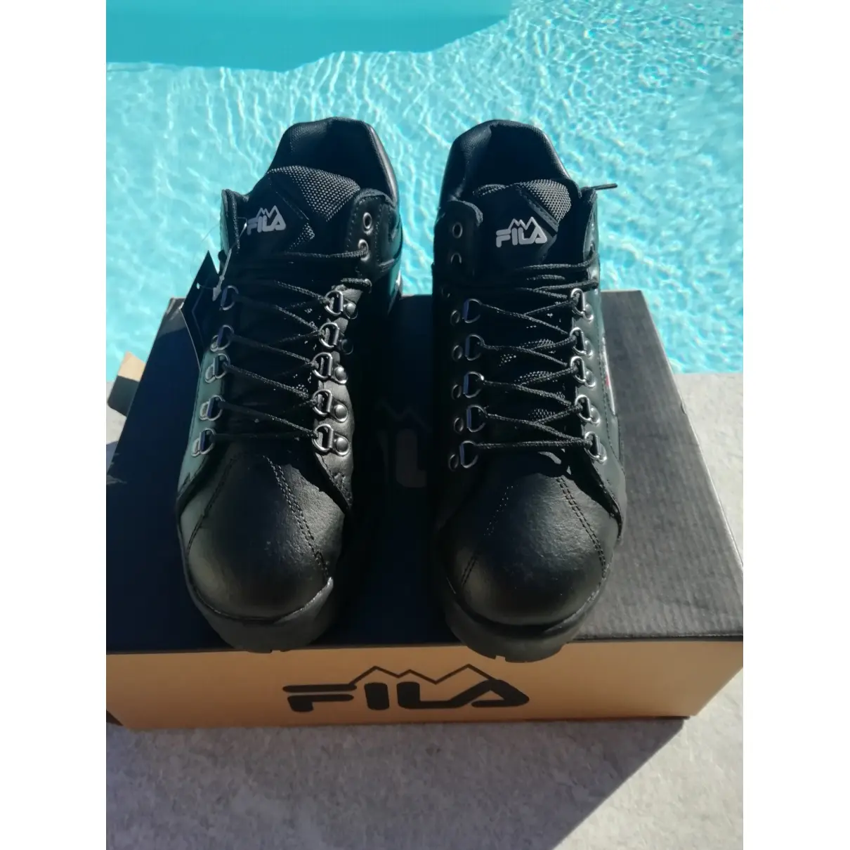 Leather low trainers Fila