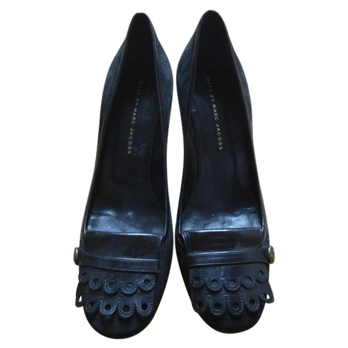 Black Leather Flats Marc by Marc Jacobs