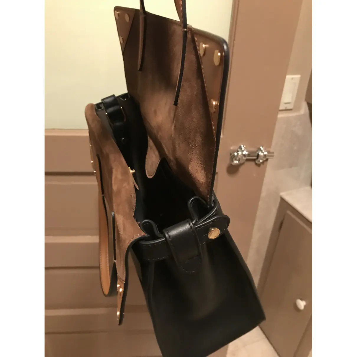 Flip leather handbag Fendi