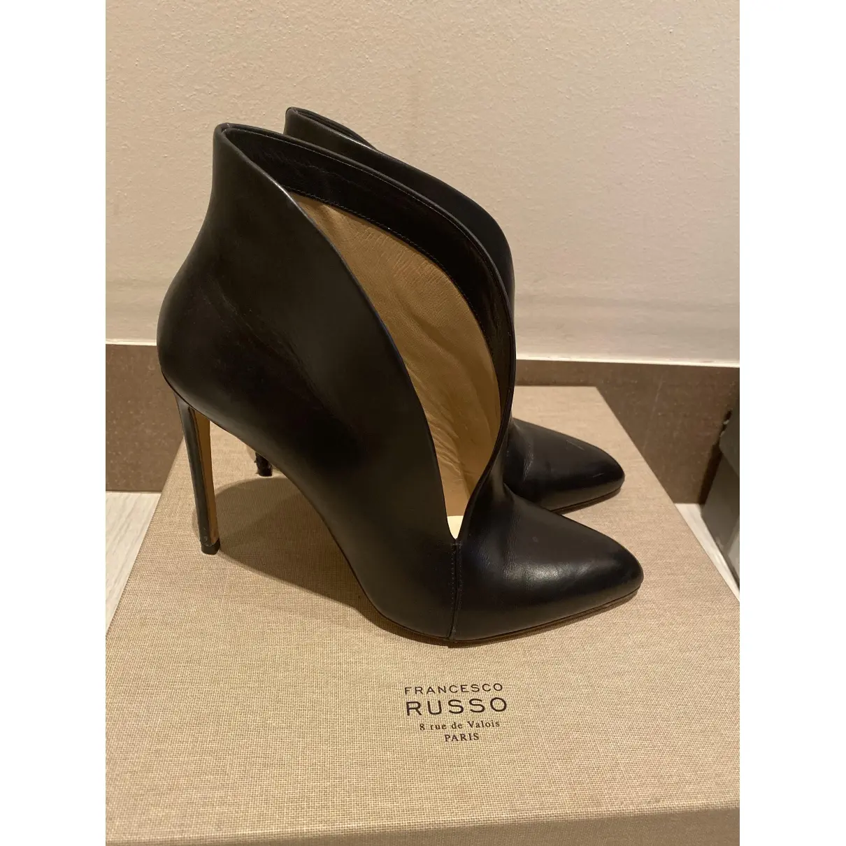 Francesco Russo Leather ankle boots for sale