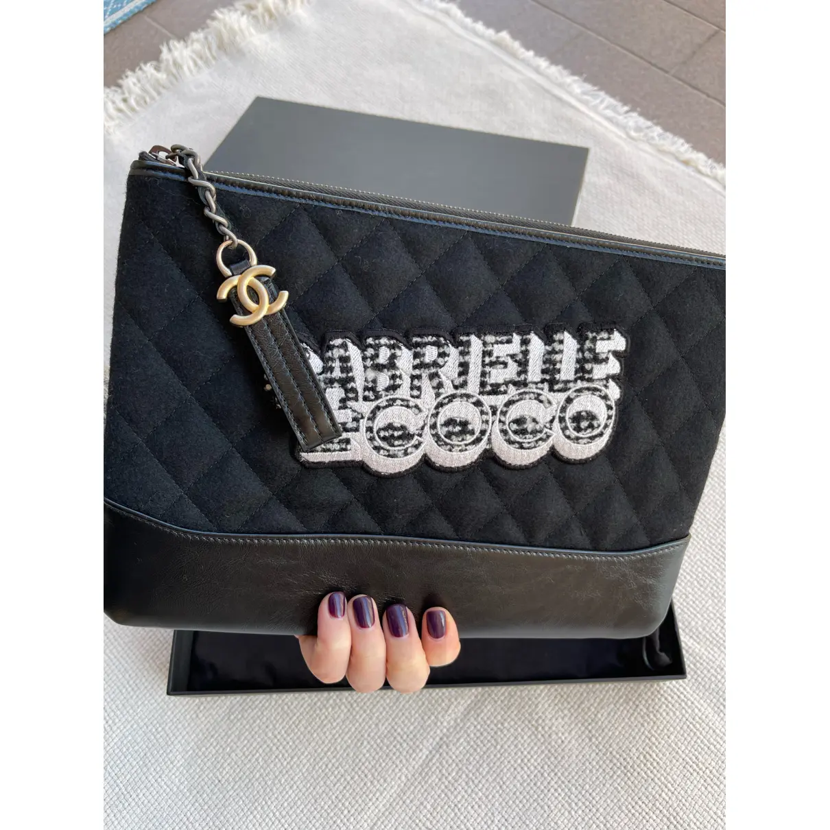 Buy Chanel Gabrielle leather clutch bag online