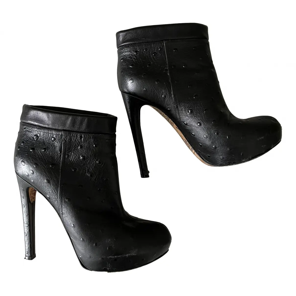 Leather ankle boots Galliano