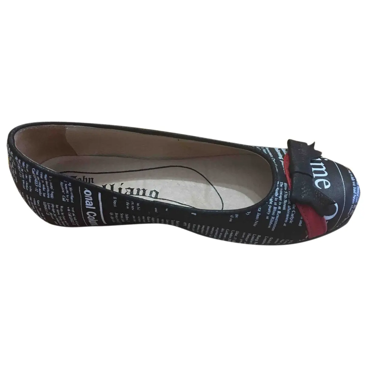 Leather ballet flats Galliano