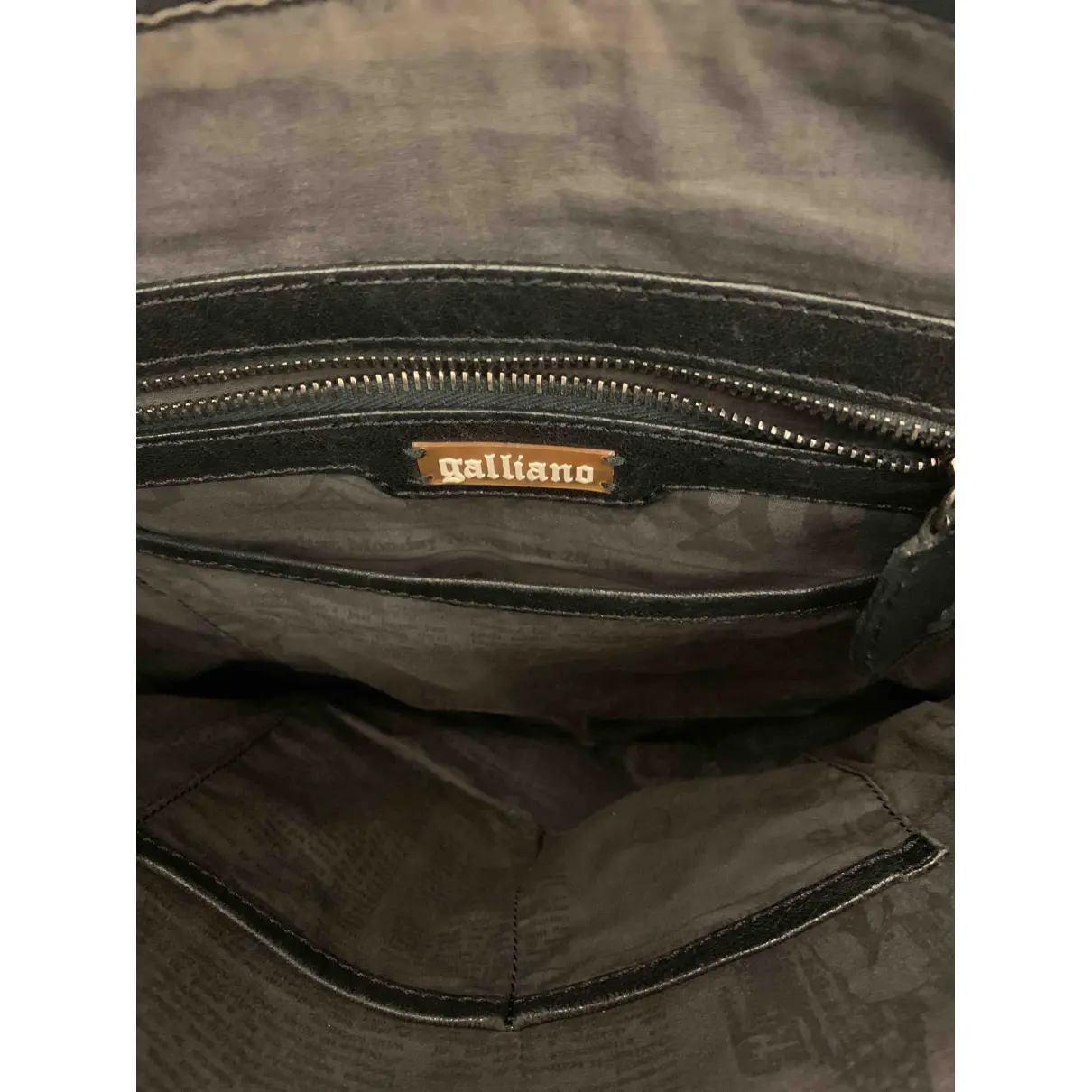 Leather crossbody bag Galliano