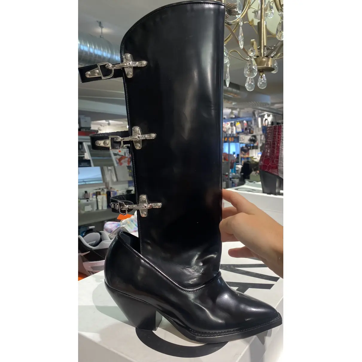 Buy Ganni Leather boots online