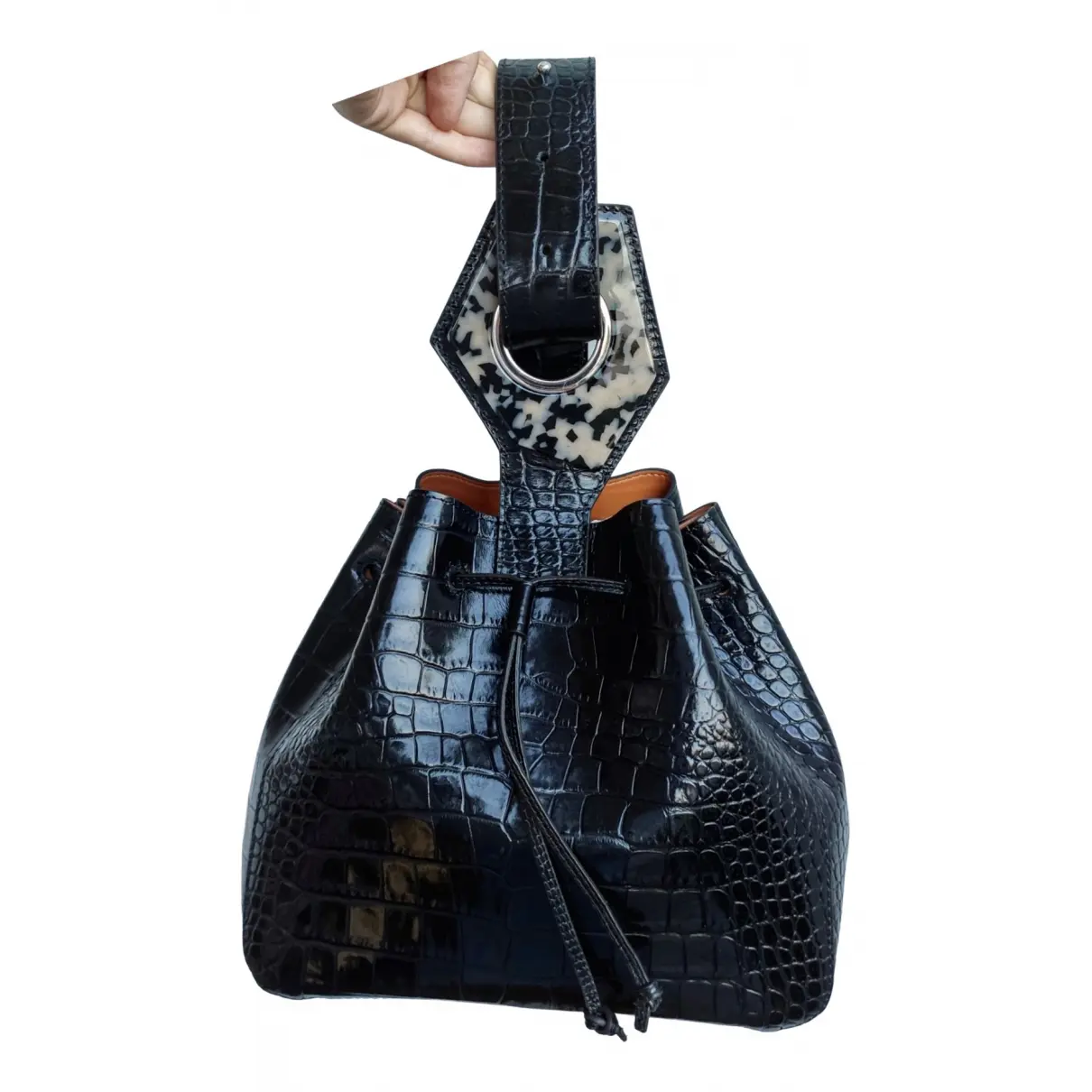 Leather handbag Ganni