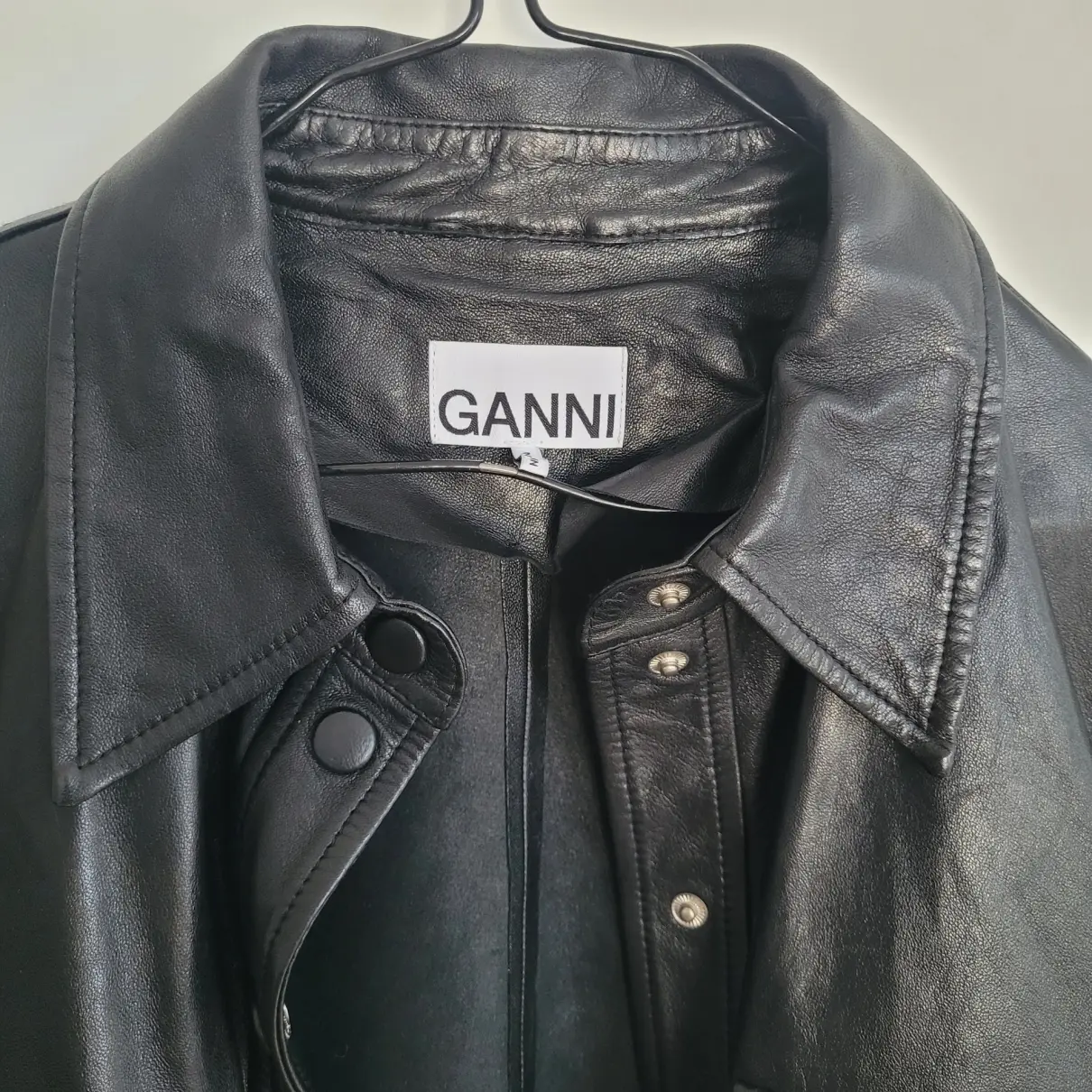 Leather jacket Ganni
