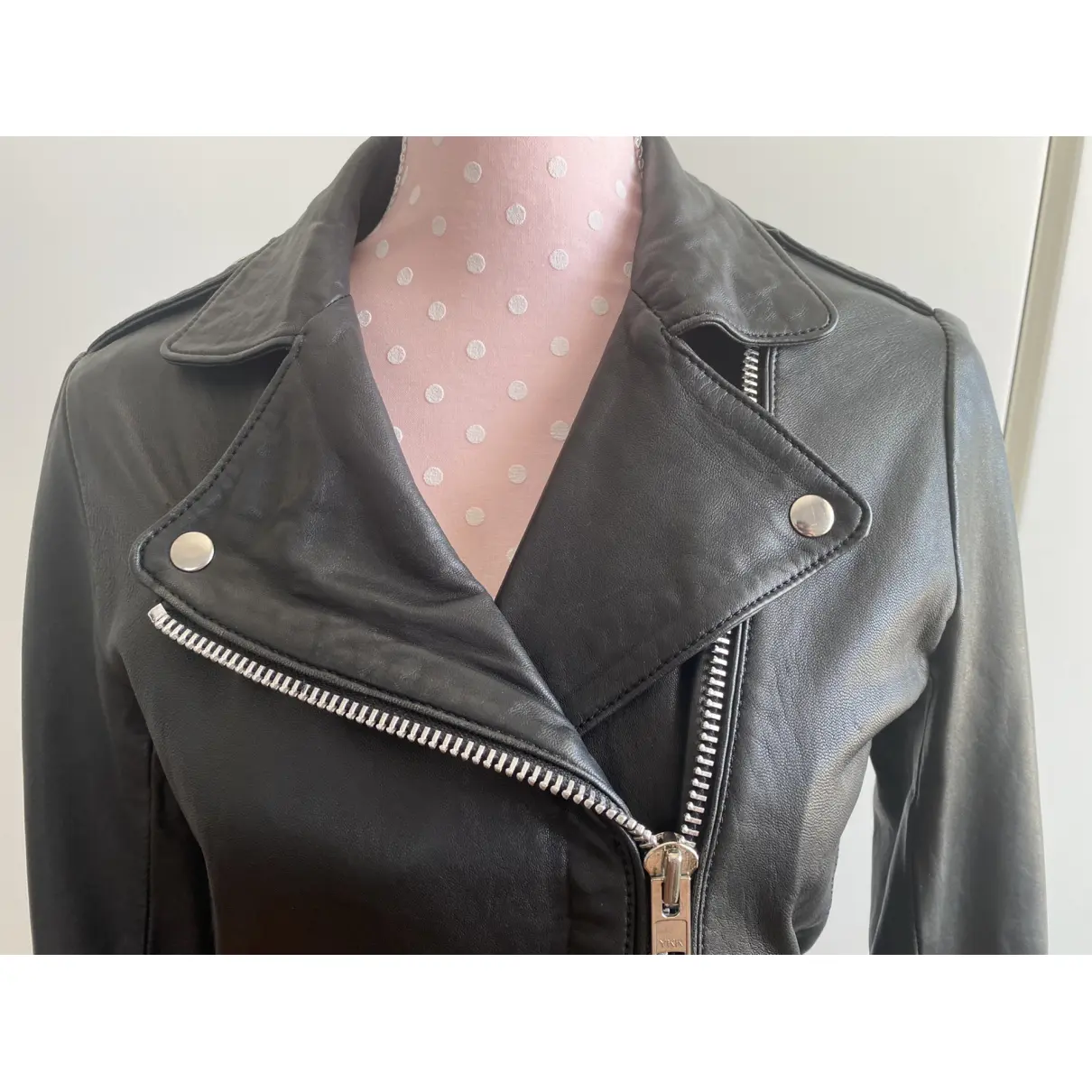 Leather biker jacket Gerard Darel
