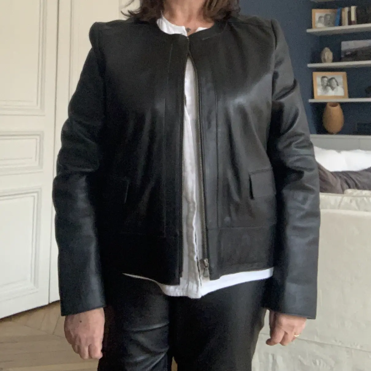 Leather short vest Gerard Darel