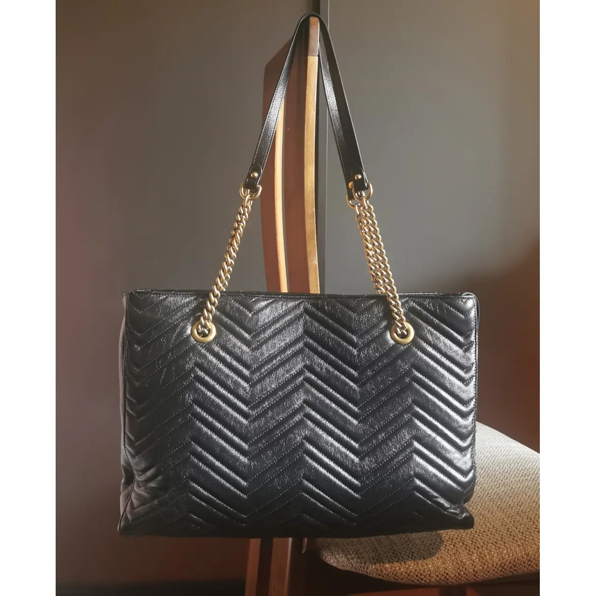 Buy Gucci GG Marmont Chain leather tote online