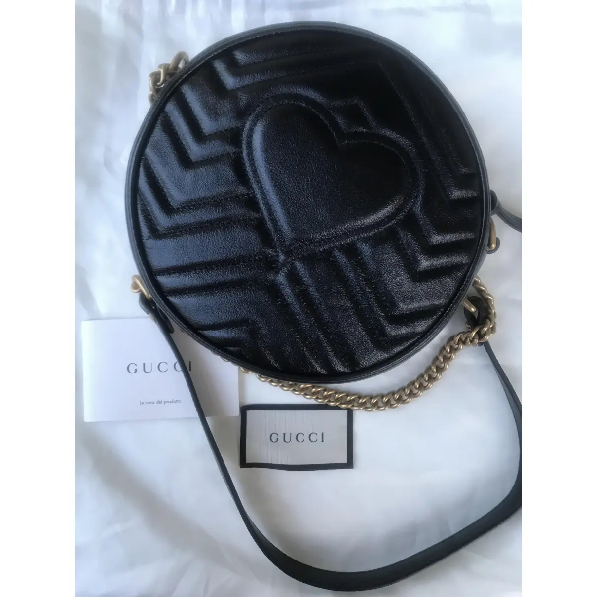 Buy Gucci GG Marmont Round leather crossbody bag online