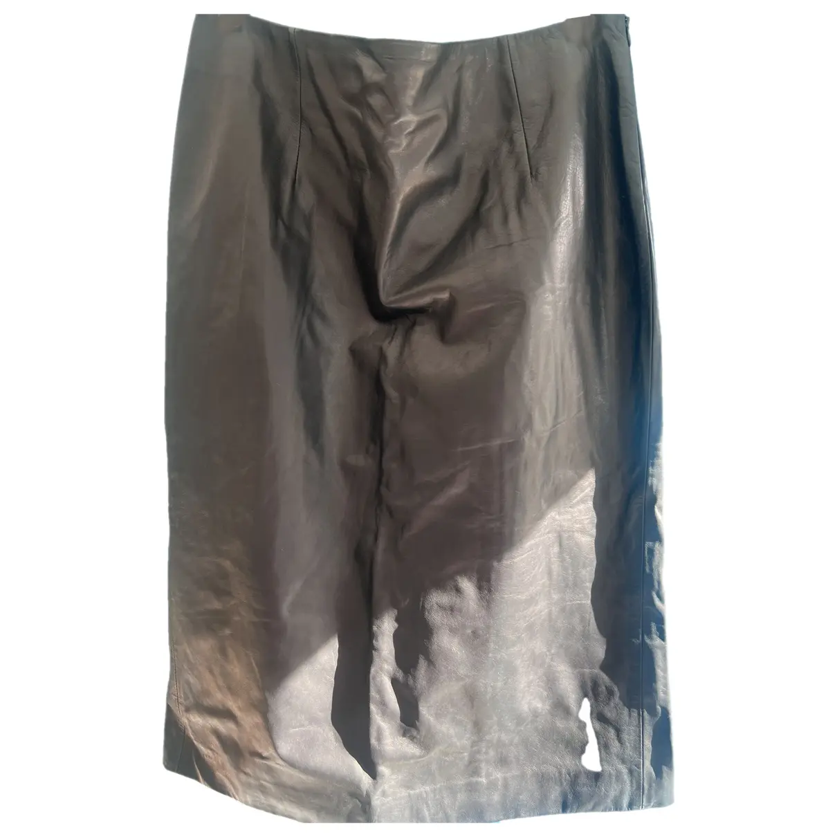 Leather mid-length skirt Gianfranco Ferré