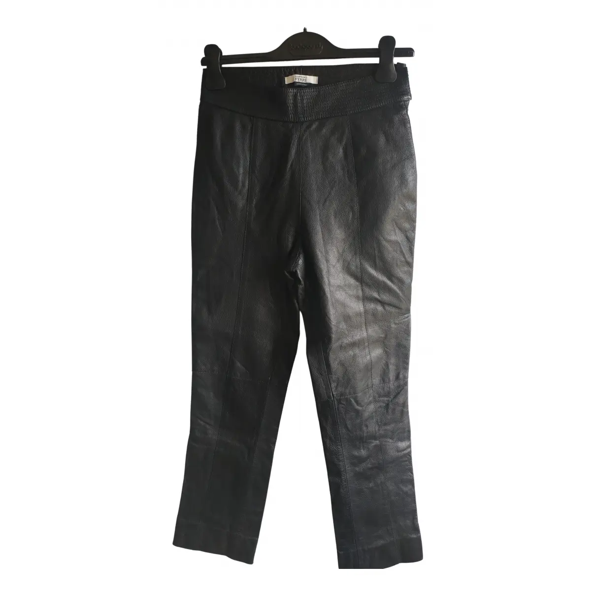 Leather straight pants Gianfranco Ferré