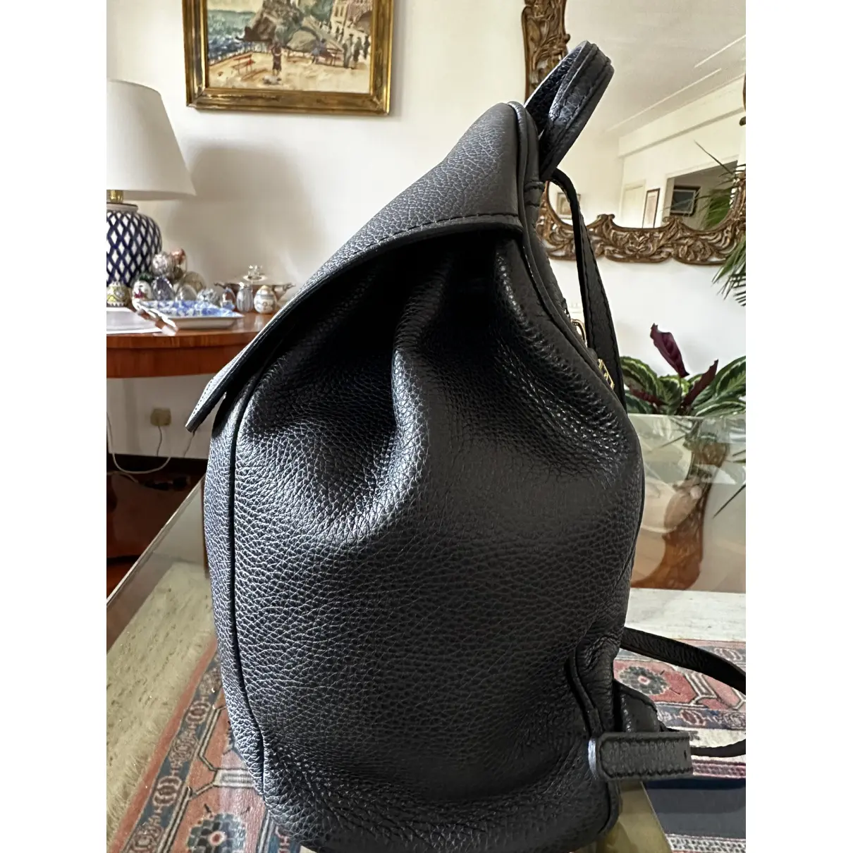 Leather backpack Gianni Chiarini