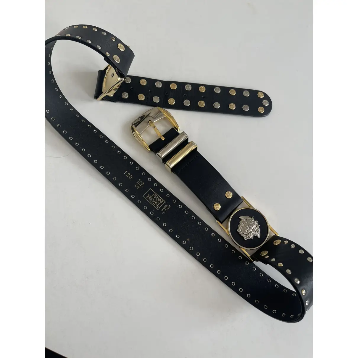 Leather belt Gianni Versace - Vintage