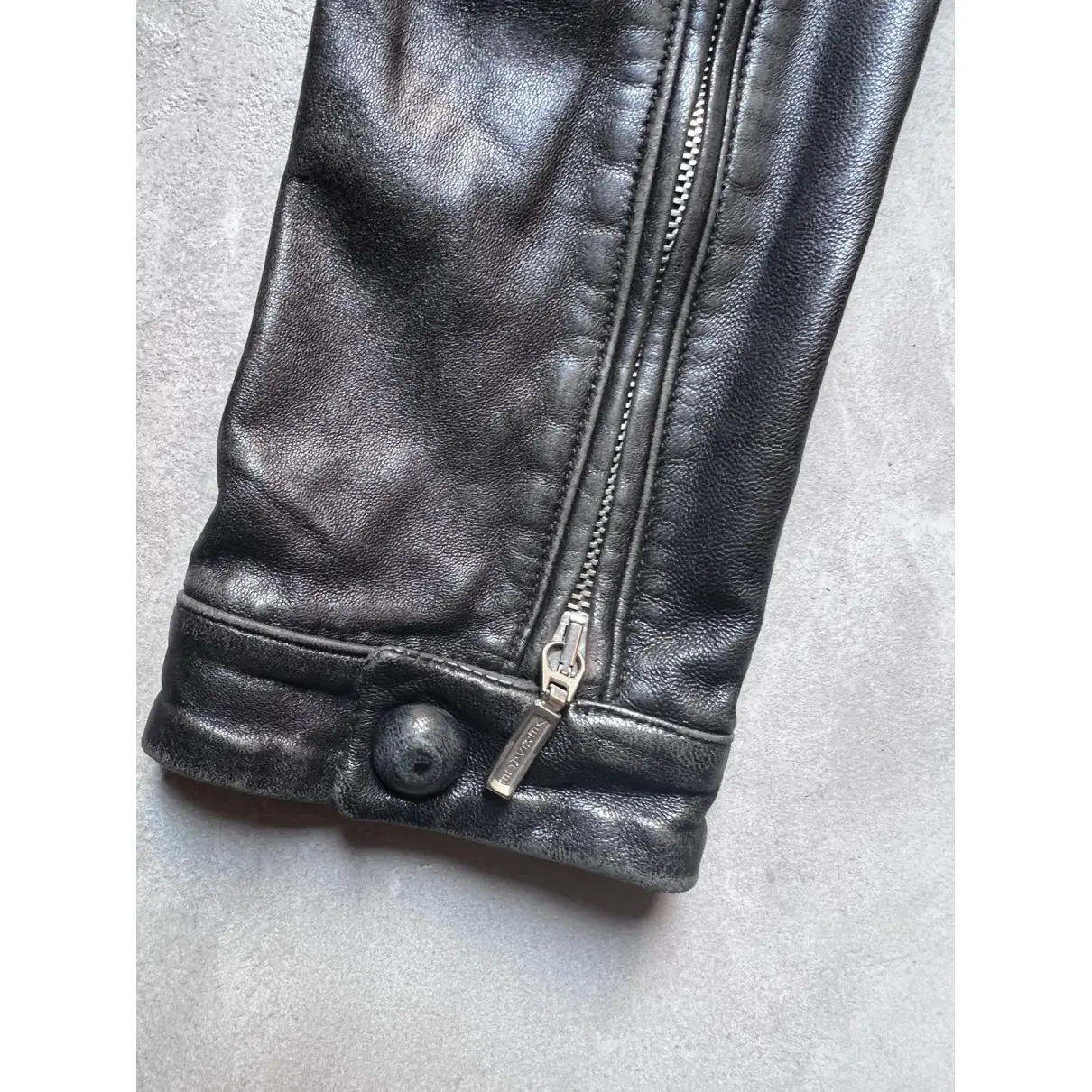 Leather biker jacket Gianni Versace