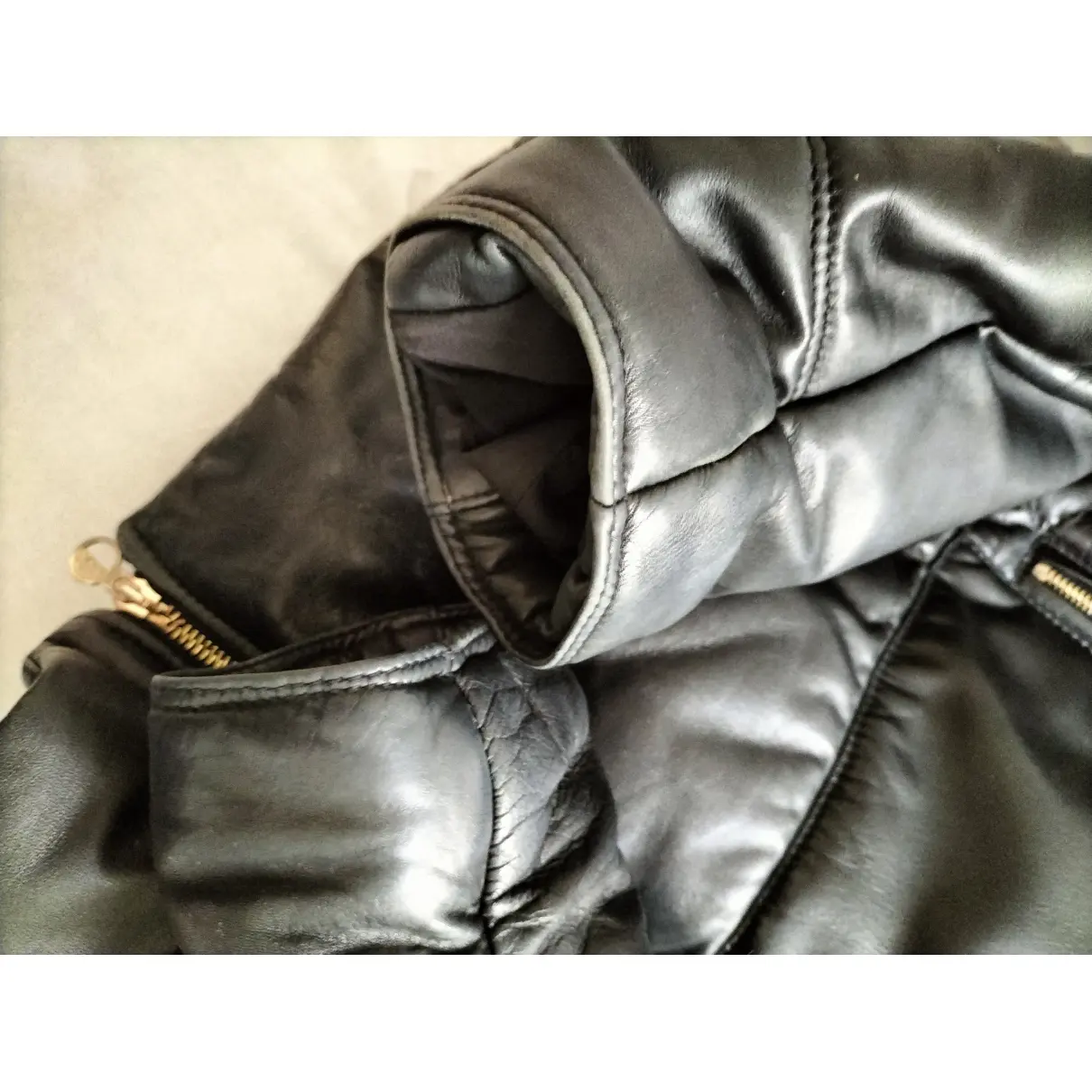 Leather biker jacket Gianni Versace